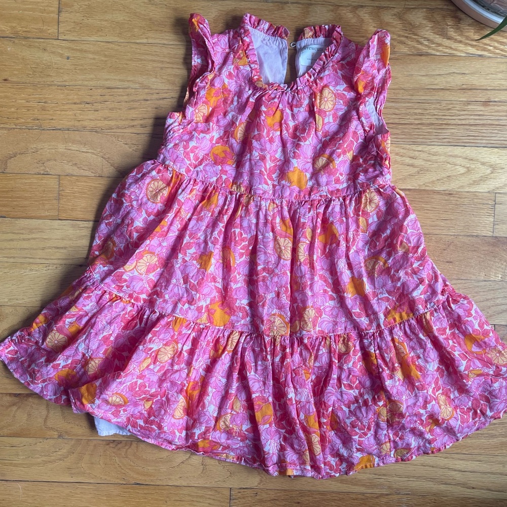 Crewcuts by J Crew - Kids Pink and Orange Sundress with Flutter Sleeves - Picture 11 of 11